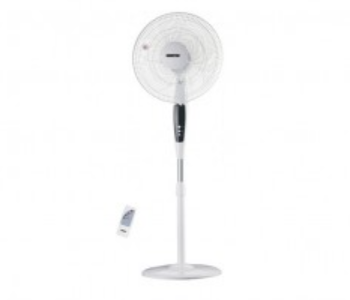 Express Delivery - Geepas GF21112 16 Inch Stand Fan With Remote Control - White - ID 83861