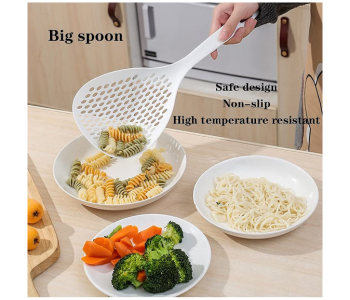 Express Delivery - GTC Silicone Large Scoop Colander Strainer - White - ID 114788
