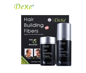 Express Delivery - Hair Building Fibers And Hair Locking Spray Set Brown - ID 134589