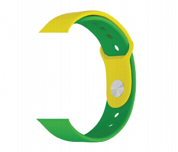 Express Delivery - Porodo Lifestyle Silicone Brazil Flag Watch Belt - ID 7148621