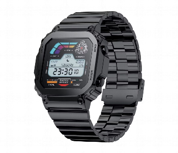 Express Delivery - Porodo Nomad Smart Watch 1.54 Inch Screen Black - ID 7148658
