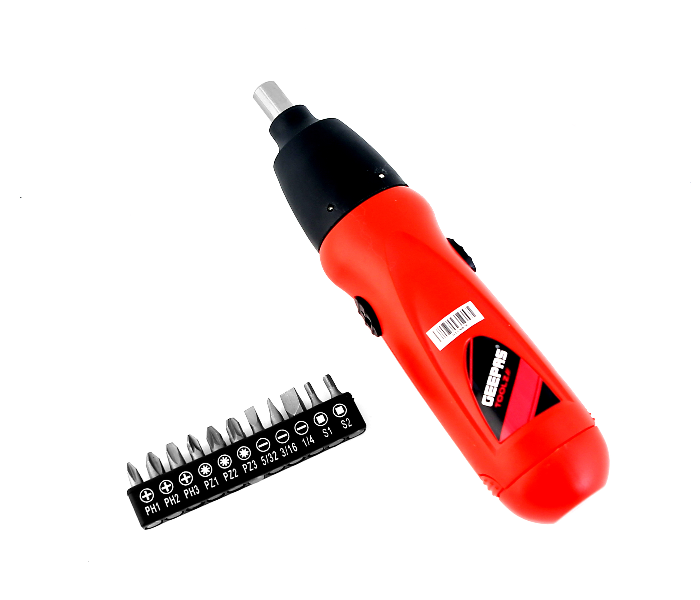 Geepas Gcd7630 Cordless Screwdriver - Red - Zoom Image 1