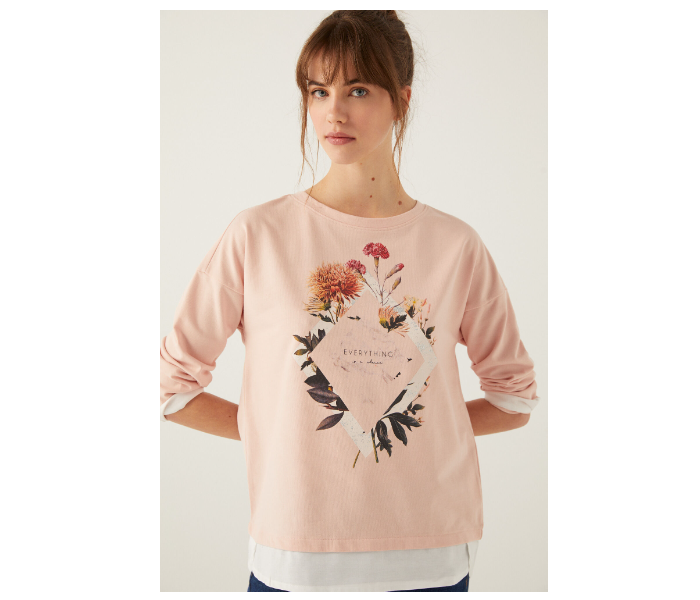 Springfield 108964171 Medium Sweat Shirt For Women - Pink - Zoom Image 2