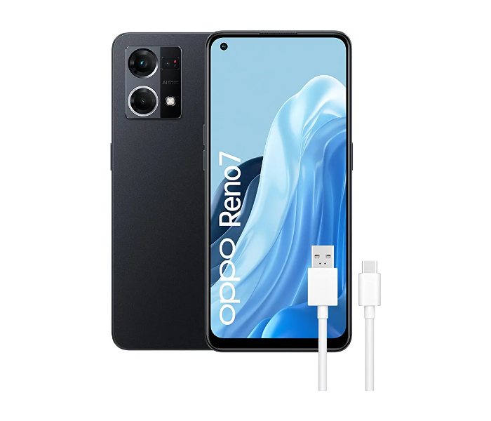 Oppo Reno 7 4G 8Gb Ram 128Gb Rom - Cosmic Black - Zoom Image 1